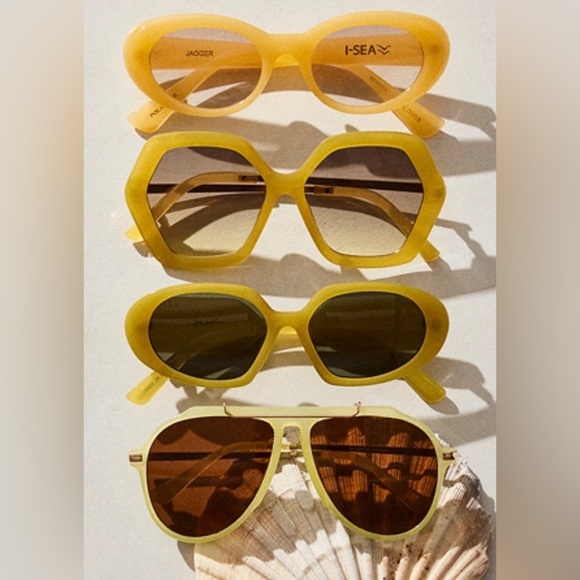 Free People Accessories - Free People X I SEA JONI Yellow Sunglasses new